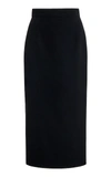 ALESSANDRA RICH MIDI SKIRT IN LIGHT WOOL