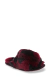 Sorel Go Mail Run Faux Fur-lined Suede Slippers In Epic Plum