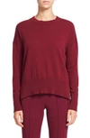 Theory Karenia Crewneck Sweater In Currant