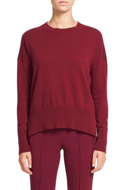 Theory Karenia Crewneck Sweater In Currant