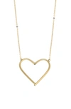 Bony Levy Large 14k Gold Open Heart Pendant Necklace In Yellow Gold
