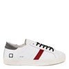 DATE HILL LOW WHITE, RED LEATHER SNEAKERS,11557397