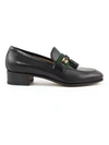 GUCCI BLACK LEATHER LOAFER,11557267