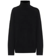 The Row Essentials Stepny Wool And Cashmere-blend Turtleneck Sweater In Black