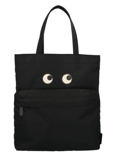 Anya Hindmarch Eyes Shopper Tote In Black