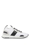 HUGO BOSS HUGO BOSS - RUNNING INSPIRED HYBRID TRAINERS WITH KNITTED SOCK - WHITE