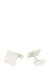 HUGO BOSS HUGO BOSS - SQUARE CUFFLINKS WITH CURVED SURFACE AND LASERED MONOGRAMS - SILVER