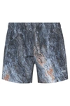 HUGO HUGO BOSS - MARBLE PRINT SWIM SHORTS IN QUICK DRYING RECYCLED FABRIC - PATTERNED