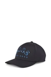 HUGO BOSS HUGO BOSS - TECHNICAL TWILL CAP WITH EMBROIDERED CURVED LOGO - BLACK