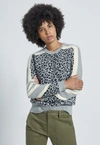 CURRENT ELLIOTT THE DUVALL SWEATER - 4,20-3-005857-SW01533_GREY AND BLACK