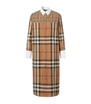 BURBERRY CONTRAST-TRIM CHECK SHIRT DRESS,15945112