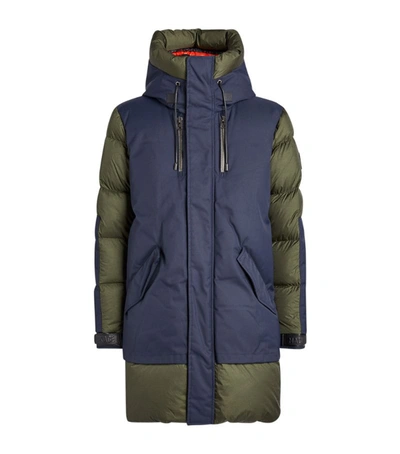 Mackage Simon Water Repellent Mixed-media Down Coat In Army