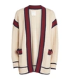 SANDRO CABLE-KNIT WOOL CARDIGAN,15981620
