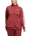 ADIDAS ORIGINALS ADIDAS WOMEN'S PLUS SIZE ESSENTIAL 3-STRIPE TRICOT TRACK JACKET