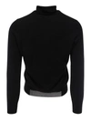 Brunello Cucinelli Cashmere And Silk Turtleneck Sweater In Black