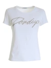 DONDUP LOGO PATCH T-SHIRT IN WHITE,S007JS0241DZH3DD 000