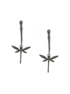 ANAPSARA 18KT WHITE GOLD DIAMOND SMALL DRAGONFLY DROP EARRINGS