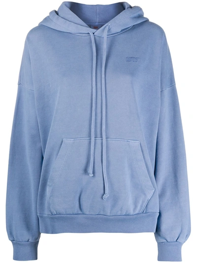 Levi's Embroidered Logo Hoodie In Blue