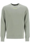 Golden Goose Archibald Sweatshirt With For Use Dream Only Print In Green,yellow