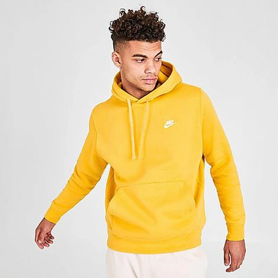 Nike Men's Sportswear Club Fleece Pullover Hoodie In University Gold/university Gold/white