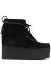 Palm Angels X Clarks Platform Wallacraft Boots In Black