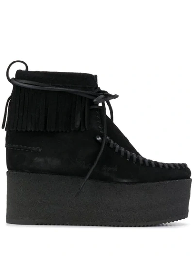 Palm Angels X Clarks Platform Wallacraft Boots In Black