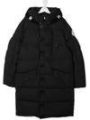 MONCLER TEEN EMBROIDERED LOGO DOWN COAT