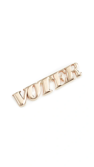 Ariel Gordon Jewelry X I Am A Voter - Voter Stud In 14k Yellow Gold