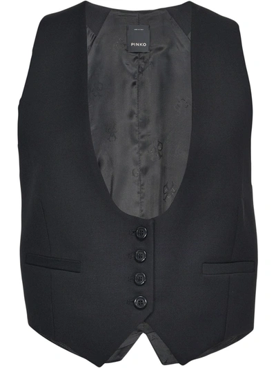 Pinko Tailored Waistcoat In Black