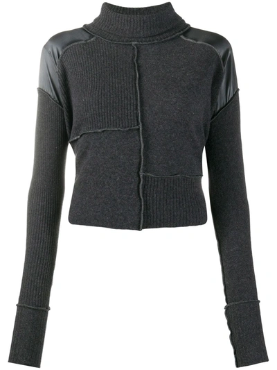 Andrea Ya'aqov High Neck Cashmere Jumper In Black