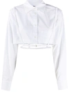 JACQUEMUS LA CHEMISE CROPPED SHIRT