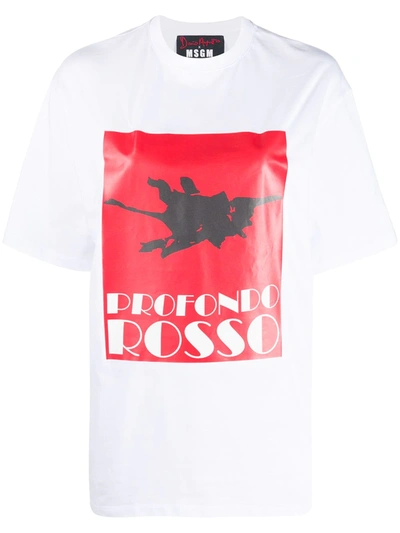 MSGM PROFONDO ROSSA PRINT T-SHIRT