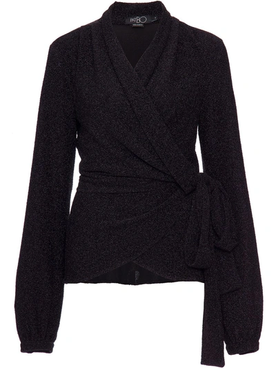 Patbo Fitted Wrap Top In Black