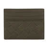 BOTTEGA VENETA INTRECCIATO LEATHER CARD HOLDER,BOTJ5266GRY