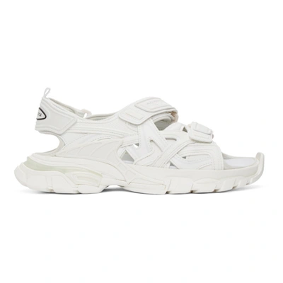 Balenciaga Track Neoprene And Rubber Sandals In White