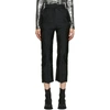 MM6 MAISON MARGIELA BLACK CRUSHED TAFFETA TROUSERS