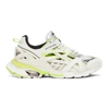 BALENCIAGA WHITE & YELLOW TRACK.2 SNEAKERS