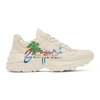 GUCCI BEIGE 'GUCCI HAWAII' RYTHON SNEAKERS