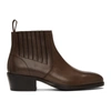 LEMAIRE LEMAIRE BROWN LEATHER CHELSEA BOOTS