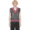 MAISON MARGIELA GREY SILK OVERLAY VEST