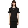 DOLCE & GABBANA BLACK EMBROIDERED CREST T-SHIRT