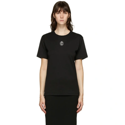 Dolce & Gabbana Black Embroidered Crest T-shirt