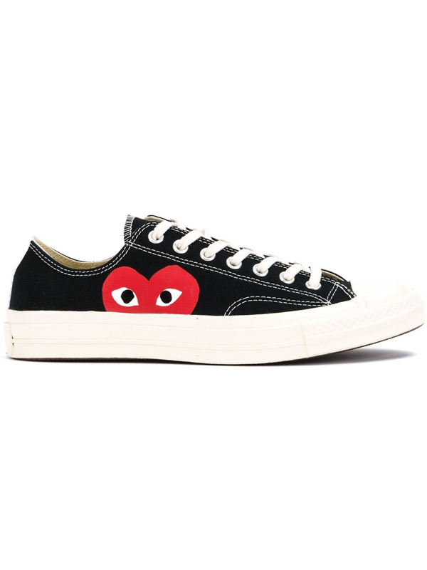 Comme Des Garçons Play Comme Des Garcons Play Black Converse Edition Half  Heart Chuck 70 Low Sneakers | ModeSens