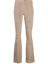 ARMA BOOTCUT SUEDE TROUSERS