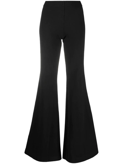 Andrea Ya'aqov Wide Leg Cotton Trousers In Black