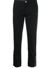 GUCCI CROPPED BUTTON-DETAIL TROUSERS