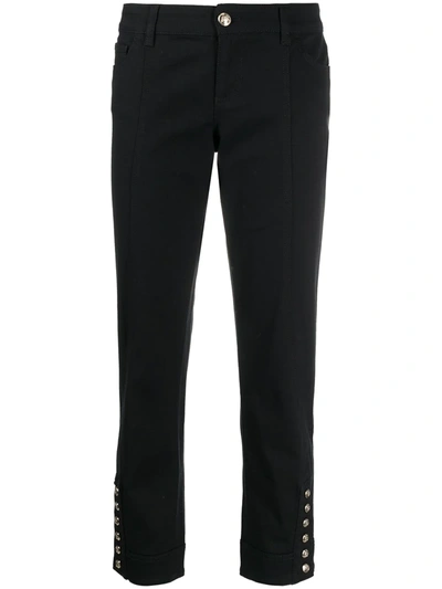Gucci Cropped Button-detail Trousers In Black