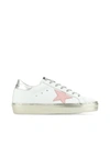 GOLDEN GOOSE HI STAR LEATHER UPPER NABUK STAR LAMINATED HEEL SPARKLE,11558670