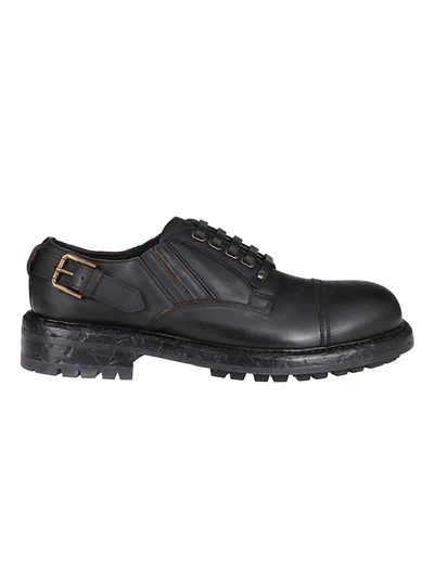 Dolce & Gabbana Black Leather Derby Brogues