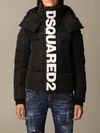 DSQUARED2 JACKET DOWN JACKET WITH MAXI LOGO AND HOOD,11560114